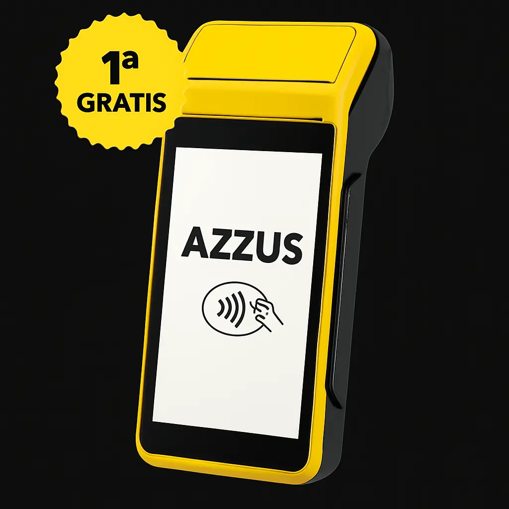 Maquininha AZZUS com selo Primeira Maquininha Grátis - solução para empreendedores